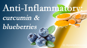 Moriarty Chiropractic presents recent studies touting the anti-inflammatory benefits of curcumin and blueberries. 