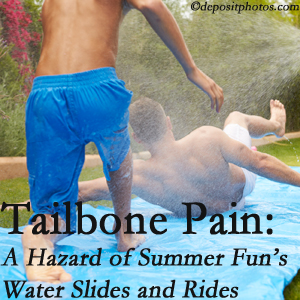 Moriarty Chiropractic uses chiropractic manipulation to ease tailbone pain after a Nashua water ride or water slide injury to the coccyx.