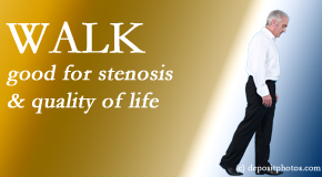 Moriarty Chiropractic encourages walking and guideline-recommended non-drug therapy for spinal stenosis, decrease of its pain, and improvement in walking.