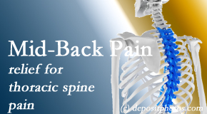 Moriarty Chiropractic offers gentle chiropractic treatment to relieve mid-back pain in the thoracic spine. 