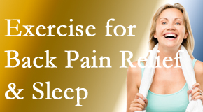 Moriarty Chiropractic shares recent research about the benefit of exercise for back pain relief and sleep. 