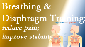 Moriarty Chiropractic describes spine stability and how new research shows that breathing and diaphragm training help with back pain.