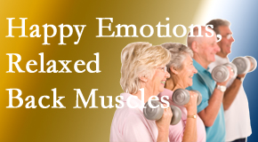 Moriarty Chiropractic encourages a positive outlook and upright body position to bolster healing from back pain.