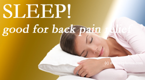 Moriarty Chiropractic presents research that says good sleep helps keep back pain at bay.