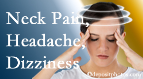 Moriarty Chiropractic helps decrease neck pain and dizziness and related neck muscle issues.