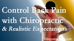 Moriarty Chiropractic helps patients establish realistic goals and find some control of their back pain and neck pain so it doesn’t necessarily control them.