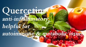 Moriarty Chiropractic describes the benefits of quercetin for autoimmune, metabolic, and inflammatory diseases. 