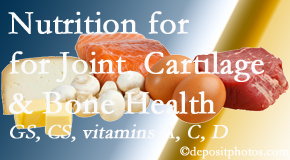 Moriarty Chiropractic describes the benefits of vitamins A, C, and D as well as glucosamine and chondroitin sulfate for cartilage, joint and bone health. 