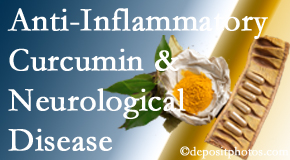 Moriarty Chiropractic presents recent findings on the benefit of curcumin on inflammation reduction and even neurological disease containment.