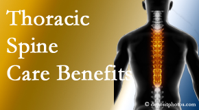 Moriarty Chiropractic is amazed at the benefit of thoracic spine treatment beyond the thoracic spine to help even neck and back pain. 