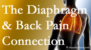 Moriarty Chiropractic knows the relationship of the diaphragm to the body and spine and back pain. 