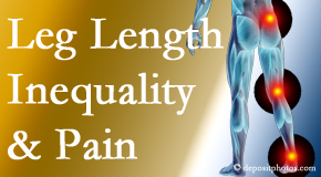 Moriarty Chiropractic tests for leg length inequality as it is related to back, hip and knee pain issues.