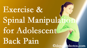 Moriarty Chiropractic uses Nashua chiropractic and exercise to relieve back pain in adolescents.