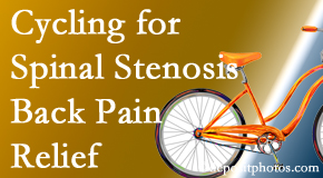 Moriarty Chiropractic encourages exercise like cycling for back pain relief from lumbar spine stenosis.