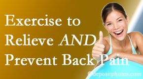 Moriarty Chiropractic urges Nashua back pain patients to exercise to prevent back pain and get relief from back pain. 
