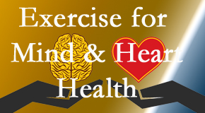A healthy heart helps maintain a healthy mind, so Moriarty Chiropractic encourages exercise.