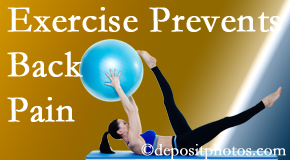 Moriarty Chiropractic encourages Nashua back pain prevention with exercise.