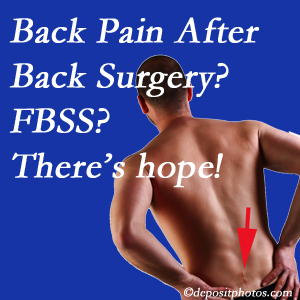 Nashua chiropractic care has a treatment plan for relieving post-back surgery continued pain (FBSS or failed back surgery syndrome).