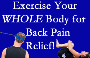 Nashua chiropractic care includes exercise to help enhance back pain relief at Moriarty Chiropractic.
