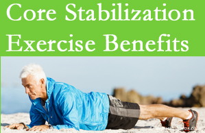 Moriarty Chiropractic presents support for core stabilization exercises at any age in the management and prevention of back pain.