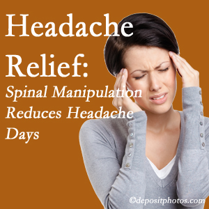Nashua chiropractic care at Moriarty Chiropractic may reduce headache days each month.
