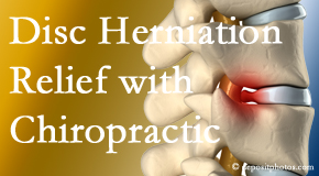 Moriarty Chiropractic gently treats the disc herniation causing back pain.